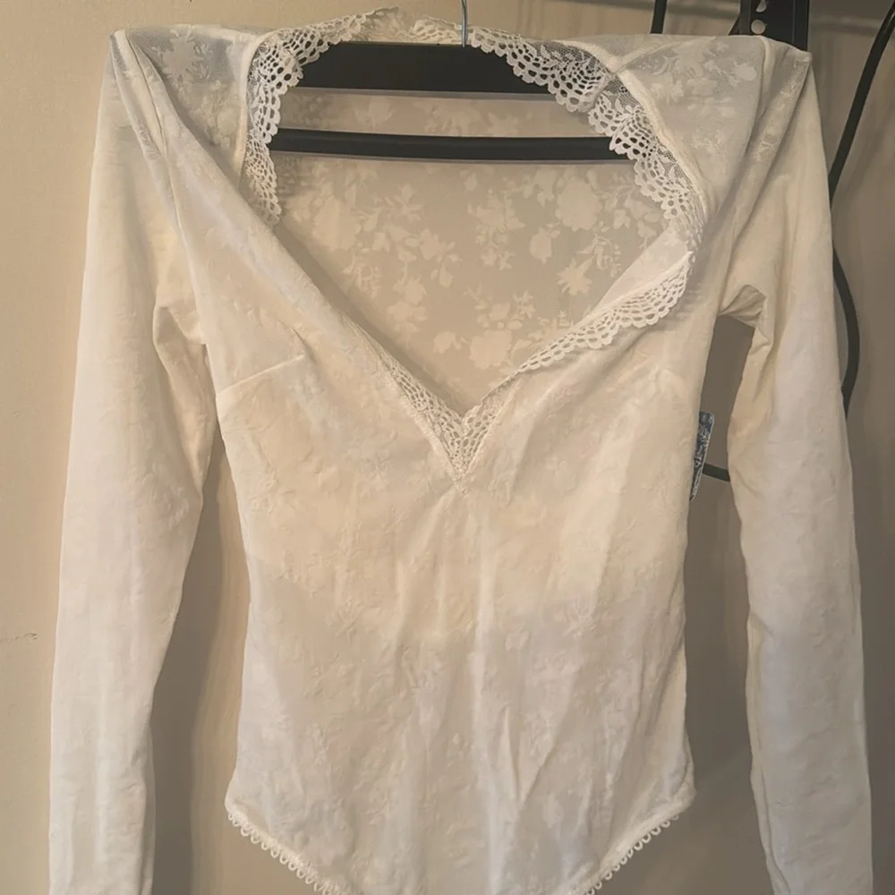 NWT Free People “Babes in Bandeau” Mesh Bodysuit